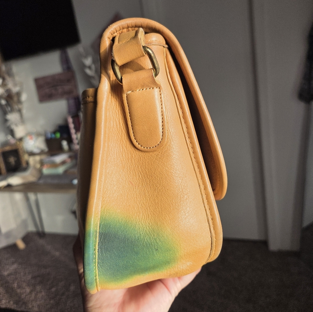 Vintage Coach Yellow City Bag ๐๐๐ป 9790 *PROJECT* - Picture 12 of 14